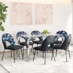 Multicolor Velvet Dining Chairs with Steel Frame (Set of 2) 14 Multicolor Velvet Dining Chairs with Steel Frame (Set of 2)