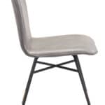 Gray Faux Leather Dining and Accent Chair with Gold Tips (Set of 2) 12 Gray Faux Leather Dining and Accent Chair with Gold Tips (Set of 2)