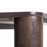 Espresso Wood Dining Table with Rubberwood Frame