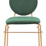 Green Velvet Counter Stool with Gold Legs and Footrest (Set of 2) 13 Green Velvet Counter Stool with Gold Legs and Footrest (Set of 2)