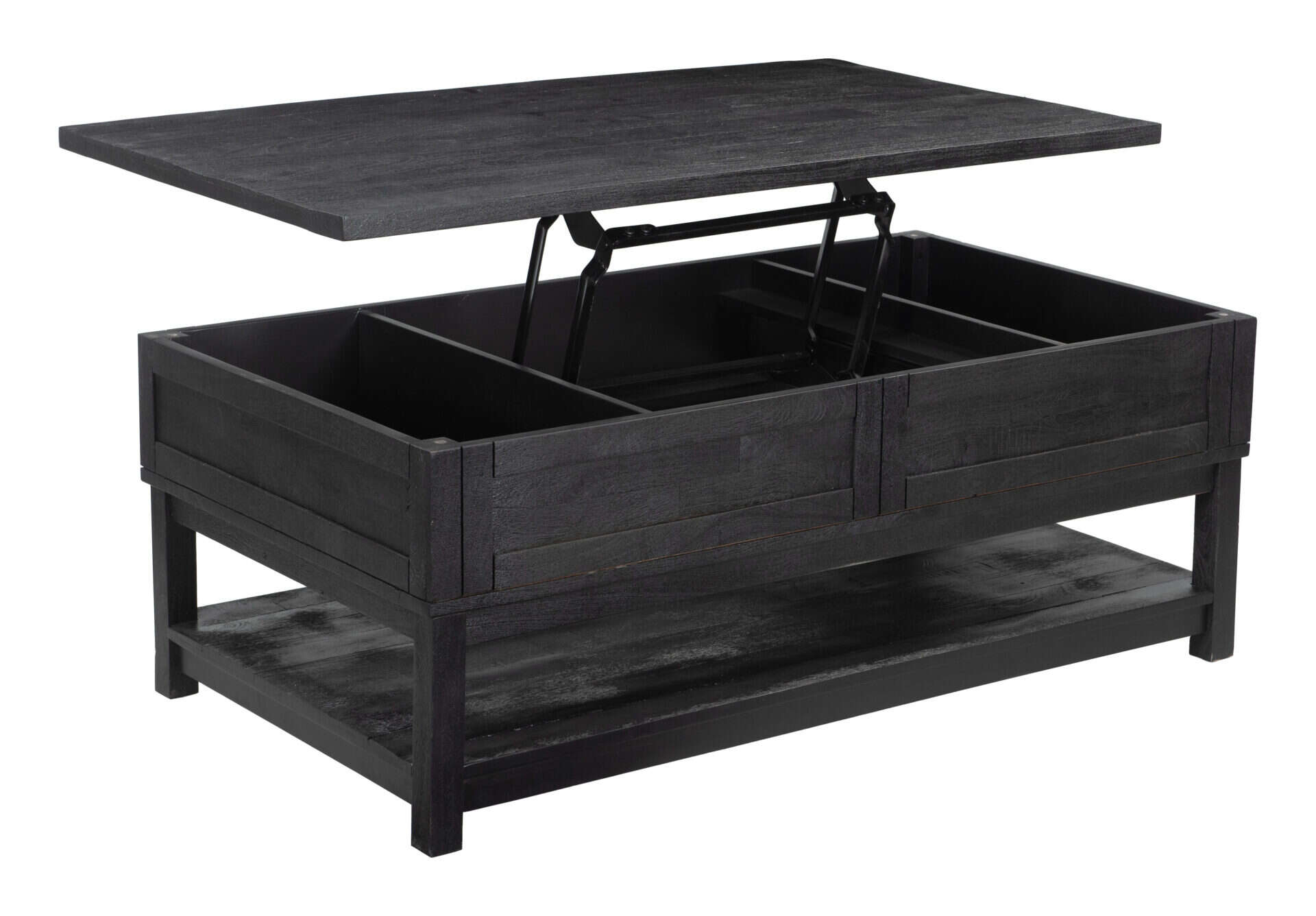Acacia Lift Top Coffee Table with Hidden Storage and Caster Wheels 5 Acacia Lift Top Coffee Table with Hidden Storage and Caster Wheels - Image 5