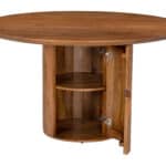Round Mango Wood Dining Table with Hidden Storage Compartment 13 Round Mango Wood Dining Table with Hidden Storage Compartment