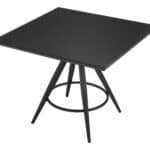 Black Square Dining Table, Mid-Century Modern Industrial Design 10 Black Square Dining Table, Mid-Century Modern Industrial Design