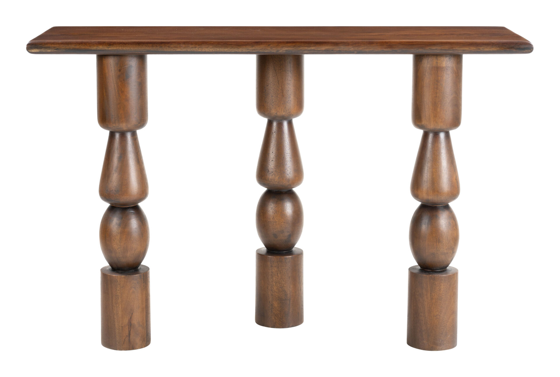 Mid-Century Acacia Wood Console Table with Natural Finish 3 Mid-Century Acacia Wood Console Table with Natural Finish - Image 3