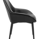 Black Modern Faux Leather Dining Chair with Steel Frame (Set of 2) 9 Black Modern Faux Leather Dining Chair with Steel Frame (Set of 2)