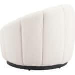 Cream Shearling Accent Chair with Modern Powder Coated Steel Legs 12 Cream Shearling Accent Chair with Modern Powder Coated Steel Legs