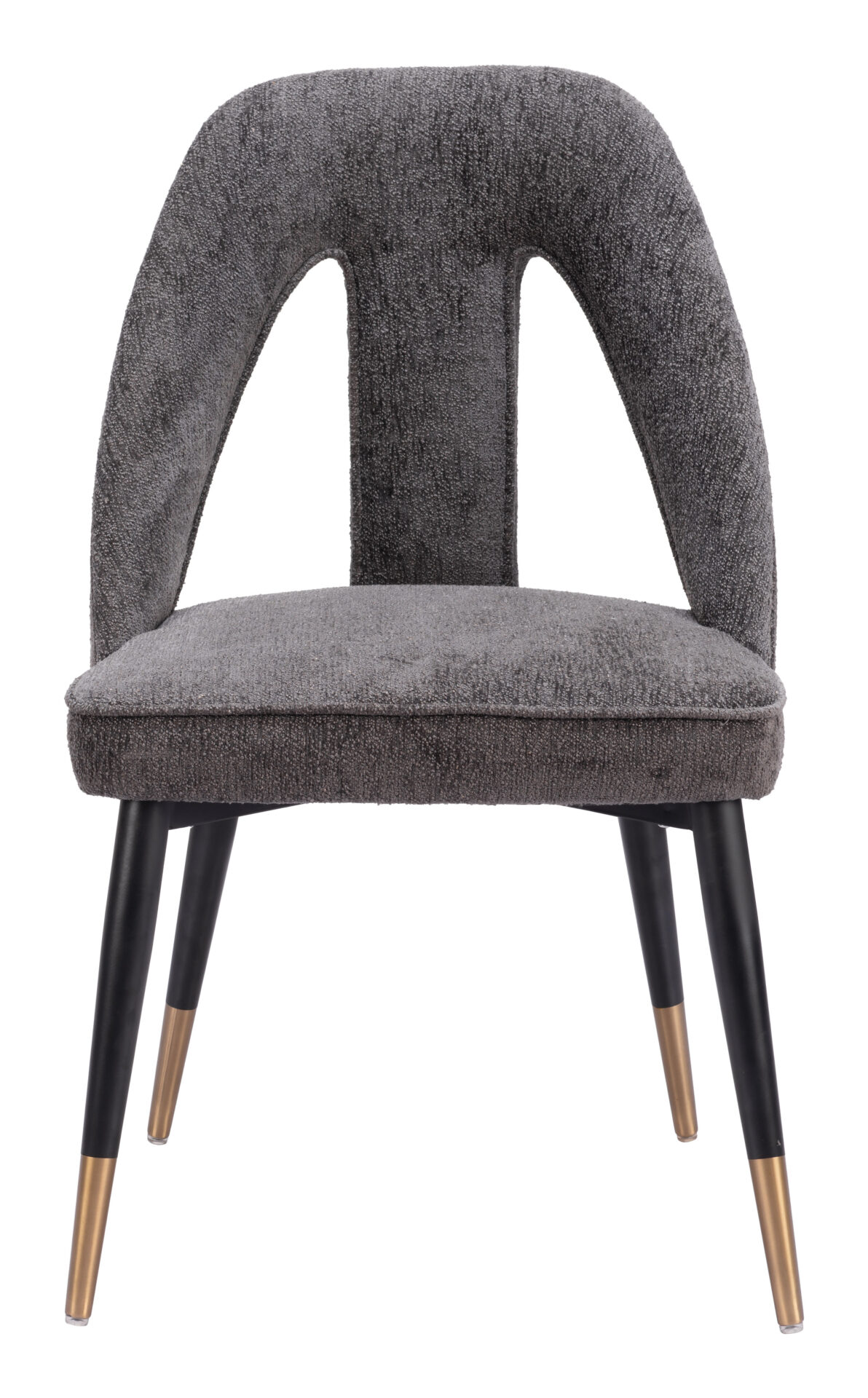 Gray Artus Dining Chair with Plush Teddy Fabric and Steel Frame 5 Gray Artus Dining Chair with Plush Teddy Fabric and Steel Frame - Image 5