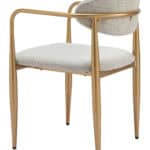 Industrial Gray Steel Frame Dining Chair with Armrests (Set of 2) 16 Industrial Gray Steel Frame Dining Chair with Armrests (Set of 2)