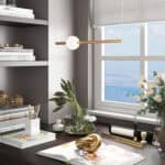 Gold-Plated Modern LED Ceiling Lamp with Adjustable Cord Length 12 Gold-Plated Modern LED Ceiling Lamp with Adjustable Cord Length