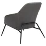 Modern Gray Accent Chair with Faux Leather and Steel Base 16 Modern Gray Accent Chair with Faux Leather and Steel Base