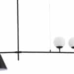 Matte Black Geometric Ceiling Lamp with Gold-Plated Steel and Frosted Glass 16 Matte Black Geometric Ceiling Lamp with Gold-Plated Steel and Frosted Glass