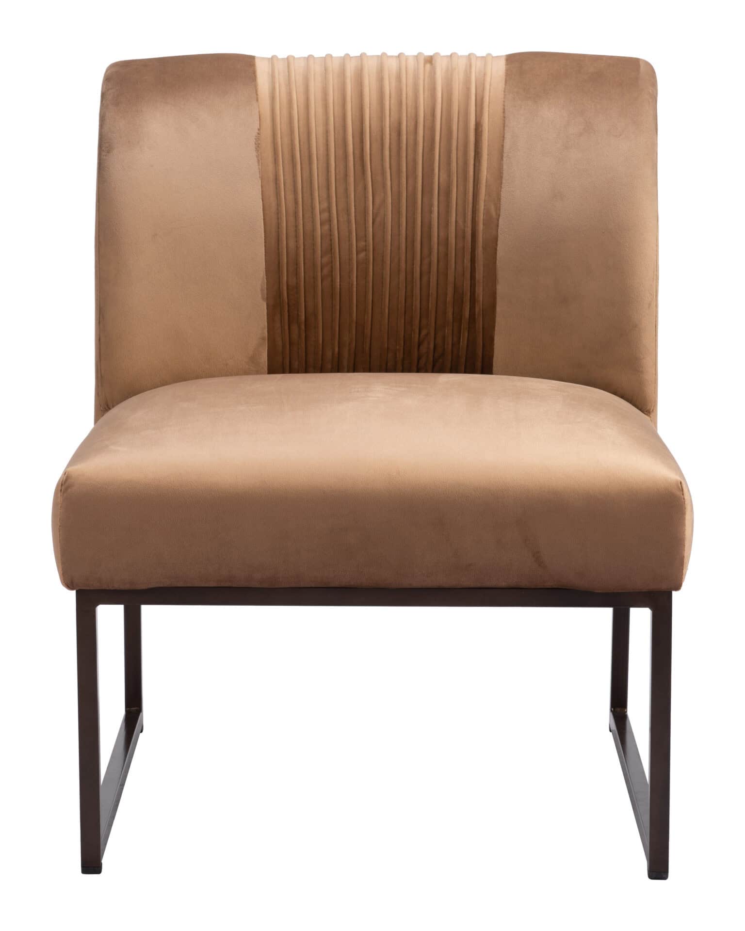 Modern Velvet Accent Chair with Powder Coated Steel Base 4 Modern Velvet Accent Chair with Powder Coated Steel Base - Image 4