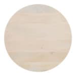 Natural Mango Wood Round Accent Table with Rubber Feet Protection 15 Natural Mango Wood Round Accent Table with Rubber Feet Protection