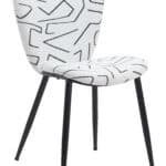 Modern White Dining Chair with Steel Frame and Vinyl Seat (Set of 2) 8 Modern White Dining Chair with Steel Frame and Vinyl Seat (Set of 2)