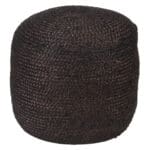 Boho Chic Braided Ottoman with Jute Legs, 18" High