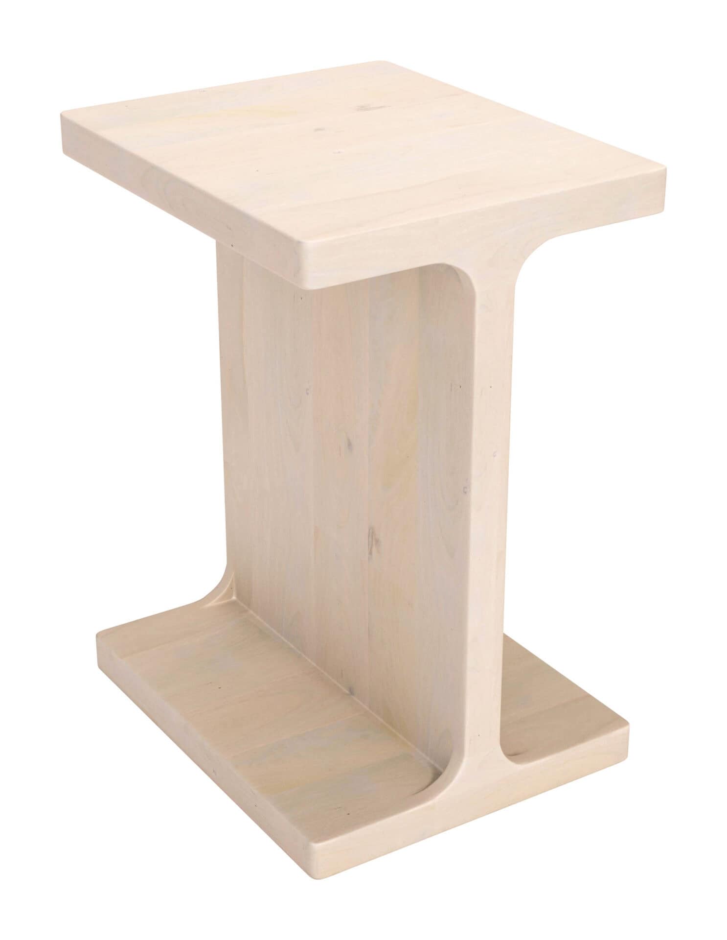 Natural Mango Wood Side Table with Rectangular Top and Rubber Feet 6 Natural Mango Wood Side Table with Rectangular Top and Rubber Feet - Image 6