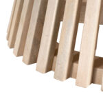Round White and Natural Coffee Table with Durable Construction