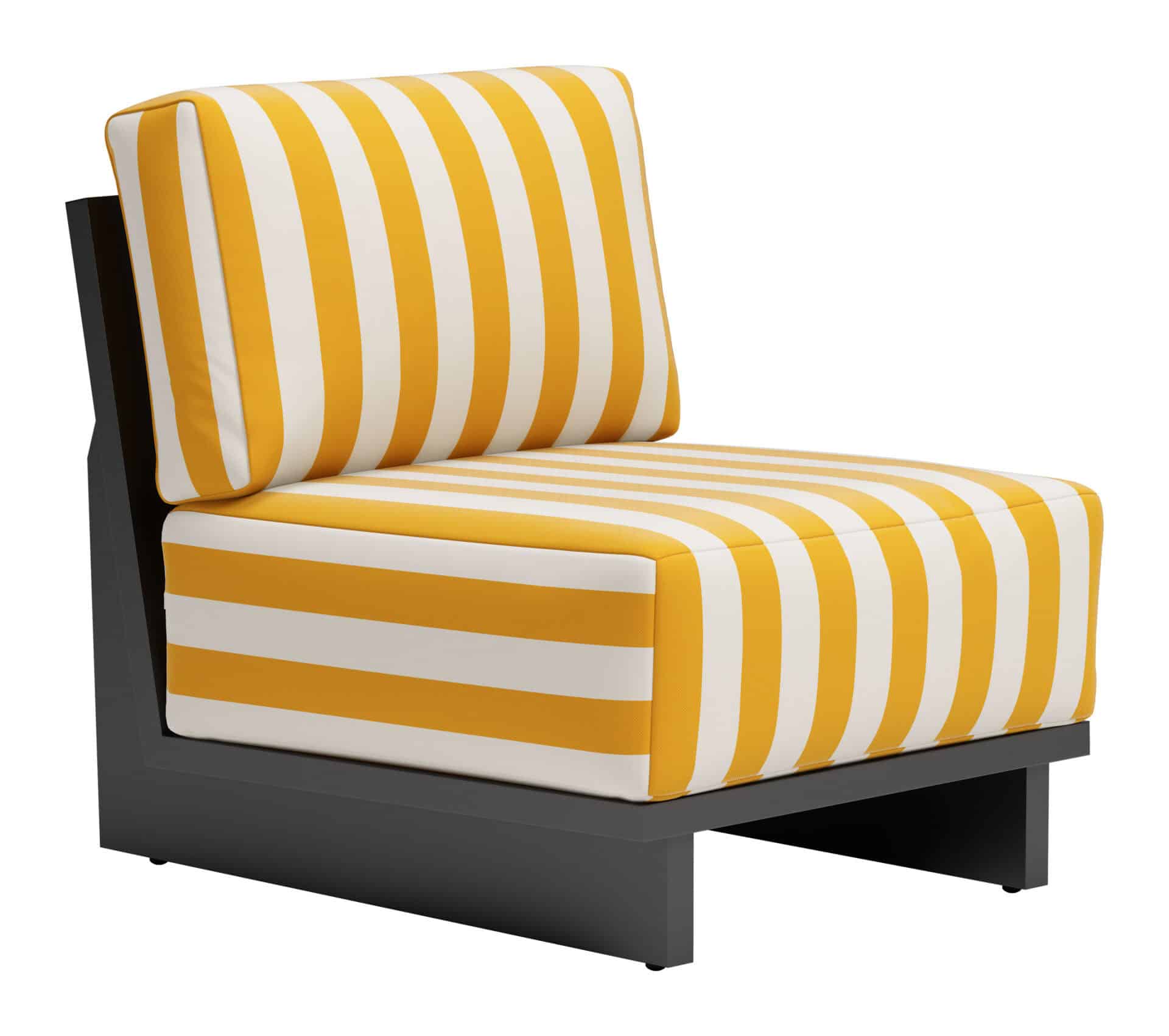 Yellow Weather-Resistant Shoreline Accent Chair with Washable Cushion Cover 3 Yellow Weather-Resistant Shoreline Accent Chair with Washable Cushion Cover - Image 3