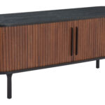 Modern Black and Walnut Entertainment Stand With Storage 12 Modern Black and Walnut Entertainment Stand With Storage