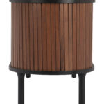 Modern Black and Walnut Entertainment Stand With Storage 13 Modern Black and Walnut Entertainment Stand With Storage