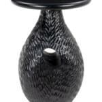 Black Mango Wood Side Table with Rubber Feet for Scratch Protection 12 Black Mango Wood Side Table with Rubber Feet for Scratch Protection