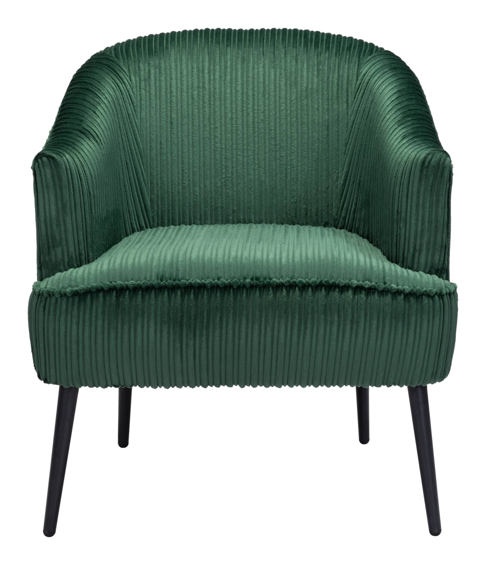 Boho Chic Green Accent Chair with Tufted Upholstery and Wood Legs 4 Boho Chic Green Accent Chair with Tufted Upholstery and Wood Legs - Image 4