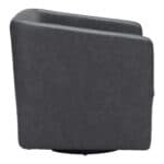 Modern Gray Faux Leather Chair with Steel Legs and Armrests 10 Modern Gray Faux Leather Chair with Steel Legs and Armrests