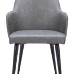 Gray Modern Dining Chair with Faux Leather and Steel Frame 10 Gray Modern Dining Chair with Faux Leather and Steel Frame
