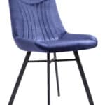 Blue Velvet Dining Chairs with Steel Frame and Tufted Seat (Set of 2) 11 Blue Velvet Dining Chairs with Steel Frame and Tufted Seat (Set of 2)