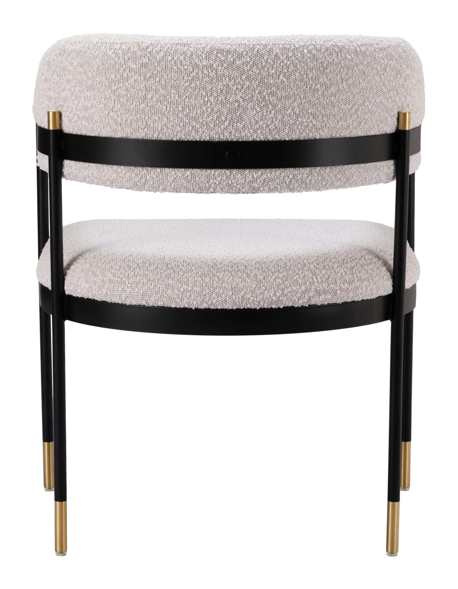Modern Gray Dining Chair with Plush Teddy Fabric and Steel Frame 6 Modern Gray Dining Chair with Plush Teddy Fabric and Steel Frame - Image 6