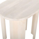 Natural White-Washed Acacia Wood Oval End Table with Durable Design 12 Natural White-Washed Acacia Wood Oval End Table with Durable Design