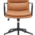Modern Brown Office Chair with Adjustable Height and Faux Leather Finish 10 Modern Brown Office Chair with Adjustable Height and Faux Leather Finish