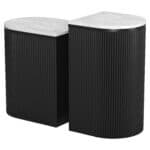 Modern White Marble Top Side Table Set (Set of 2) 13 Modern White Marble Top Side Table Set (Set of 2)