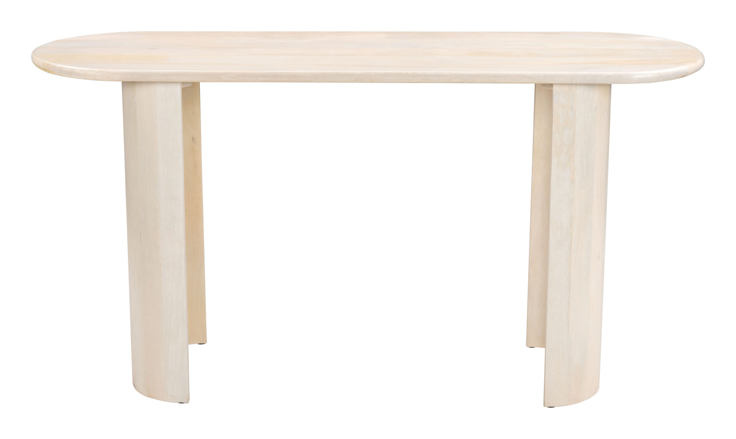 Natural White-Washed Acacia Wood Oval Console Table 12 Natural White-Washed Acacia Wood Oval Console Table