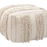 Woven Cotton Boho Chic Ottoman with Rubber Feet Protection 10 Woven Cotton Boho Chic Ottoman with Rubber Feet Protection