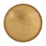 Round Antique Gold Accent Tables with Rimmed Top (Set of 2)