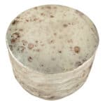 Antique Beige Round Side Table with Hand-Finished Versatile Design 11 Antique Beige Round Side Table with Hand-Finished Versatile Design