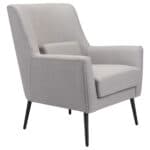 Boho Chic Gray Accent Chair with Faux Leather and Steel Legs 15 Boho Chic Gray Accent Chair with Faux Leather and Steel Legs