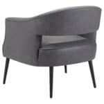 Vintage Gray Faux Leather Accent Chair with Steel Legs 15 Vintage Gray Faux Leather Accent Chair with Steel Legs