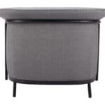 Slate Gray Vinyl Accent Chair with Steel Frame and Armrests 10 Slate Gray Vinyl Accent Chair with Steel Frame and Armrests