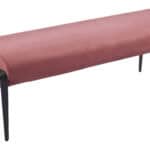 Modern Velvet Bench with Steel Frame and Rubber Feet Protection 9 Modern Velvet Bench with Steel Frame and Rubber Feet Protection