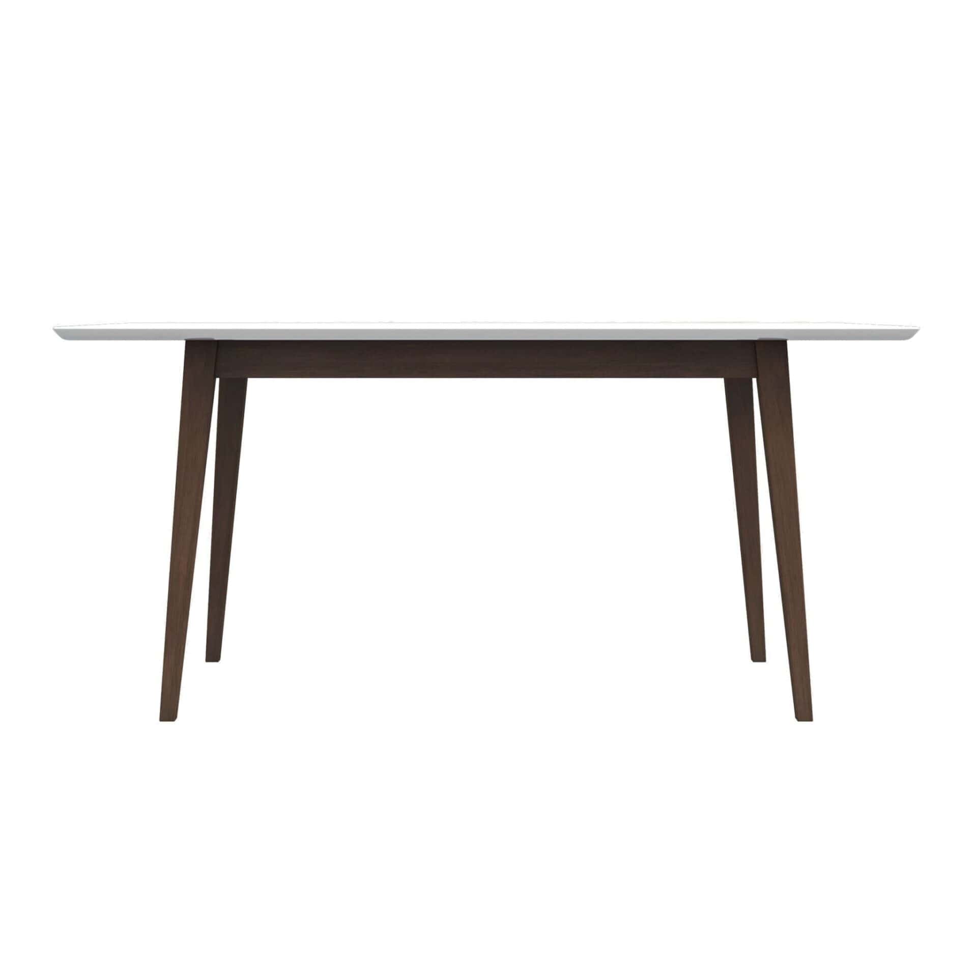 White Solid Wood Rectangular Dining Table 63 Inch 5 White Solid Wood Rectangular Dining Table 63 Inch - Image 5