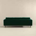 Green Velvet Mid Century Modern Sofa With Removable Legs