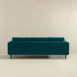 Teal Velvet Mid Century Modern Amber Sofa