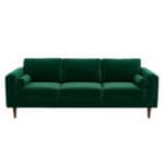 Green Velvet Mid Century Modern Sofa With Removable Legs