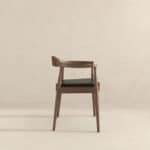 Black Leather Mid-Century Modern Solid Wood Dining Chair 8 Black Leather Mid-Century Modern Solid Wood Dining Chair