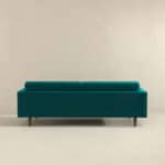 Teal Velvet Mid Century Modern Sofa with Removable Legs