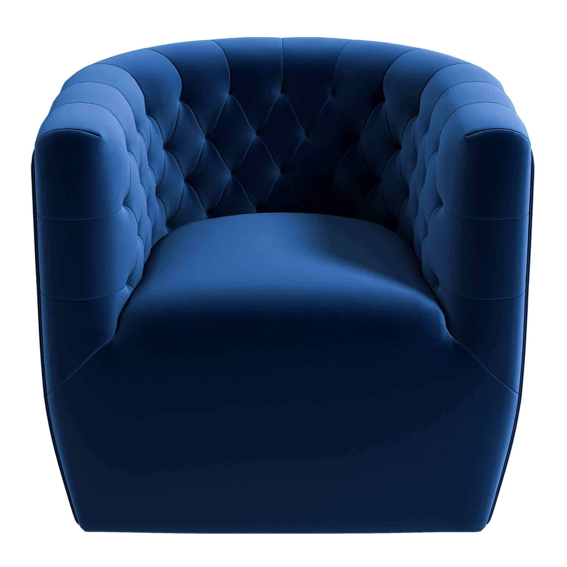 Blue Velvet Swivel Accent Chair for Living Room Decor 9 Blue Velvet Swivel Accent Chair for Living Room Decor