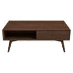 Brown Solid Wood Mid-Century Modern Coffee Table