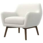 White Boucle Mid-Century Modern Accent Armchair for Living Room 7 White Boucle Mid-Century Modern Accent Armchair for Living Room